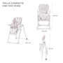 Voir la diapositive 6 : KINDERKRAFT Chaise haute bebe reglable pliante plateau amovib