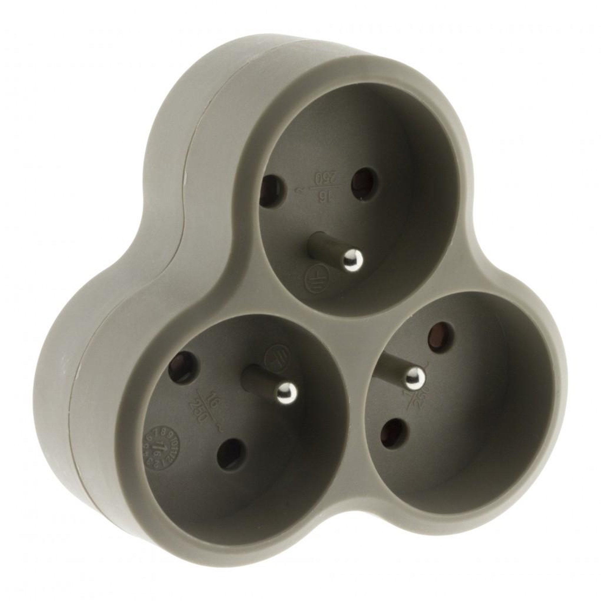 ZENITECH Triplite filaire, 3 prises taupe INOTECH