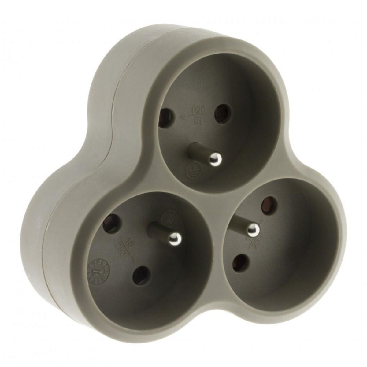 ZENITECH Triplite filaire, 3 prises taupe INOTECH
