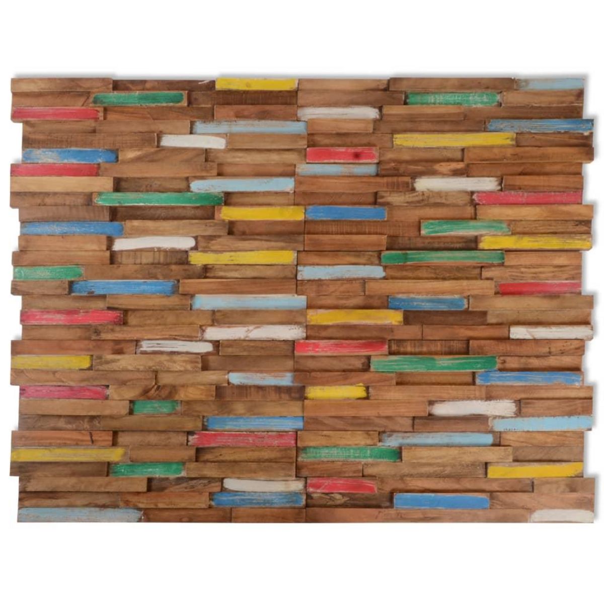 VIDAXL Panneaux de revetement mural 10 pcs 1,03 m^2 Bois de teck solide