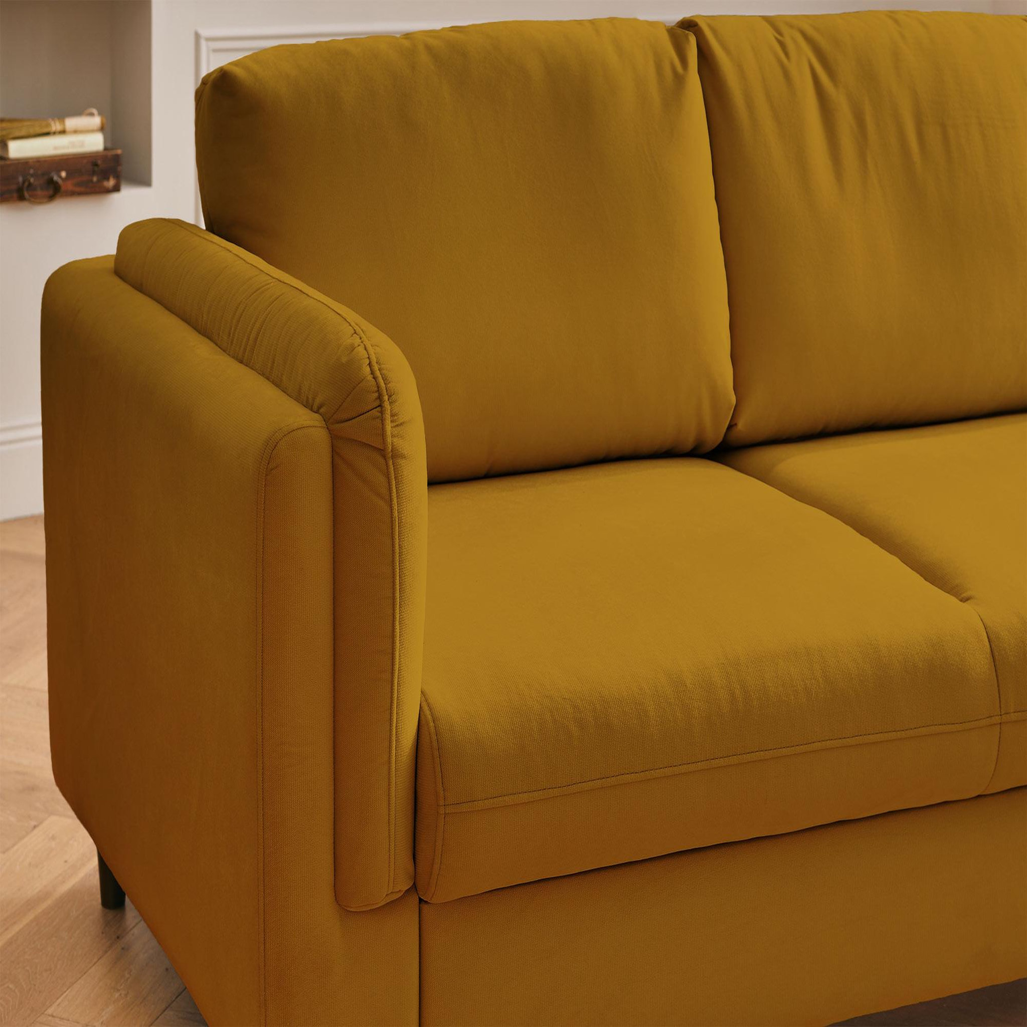 Voir la diapositive 3 : BEST MOBILIER Brooke - canapé 3 places - convertible - en velours