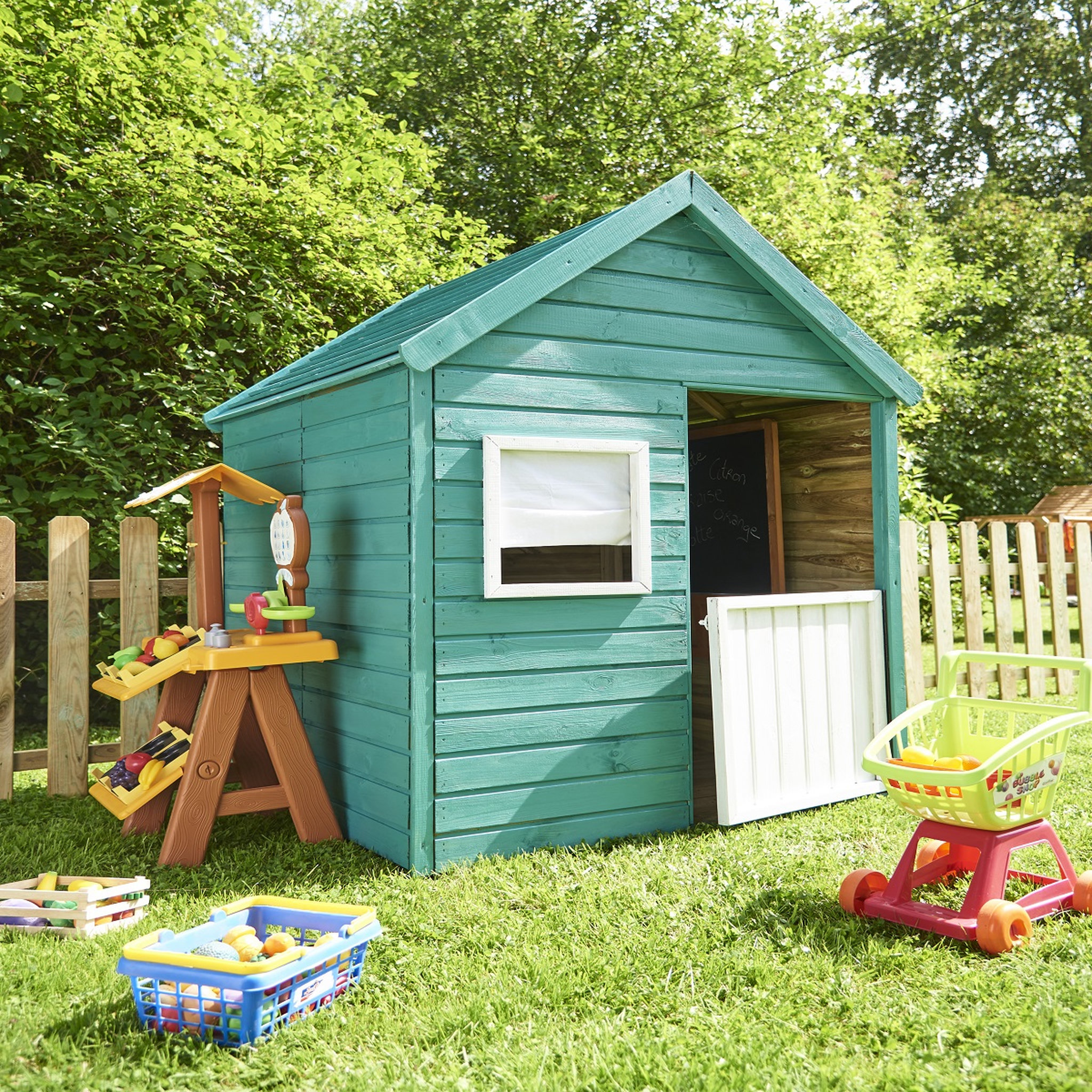 Voir la diapositive 1 : Soulet Cabane de jardin enfant en bois à peindre MARINA