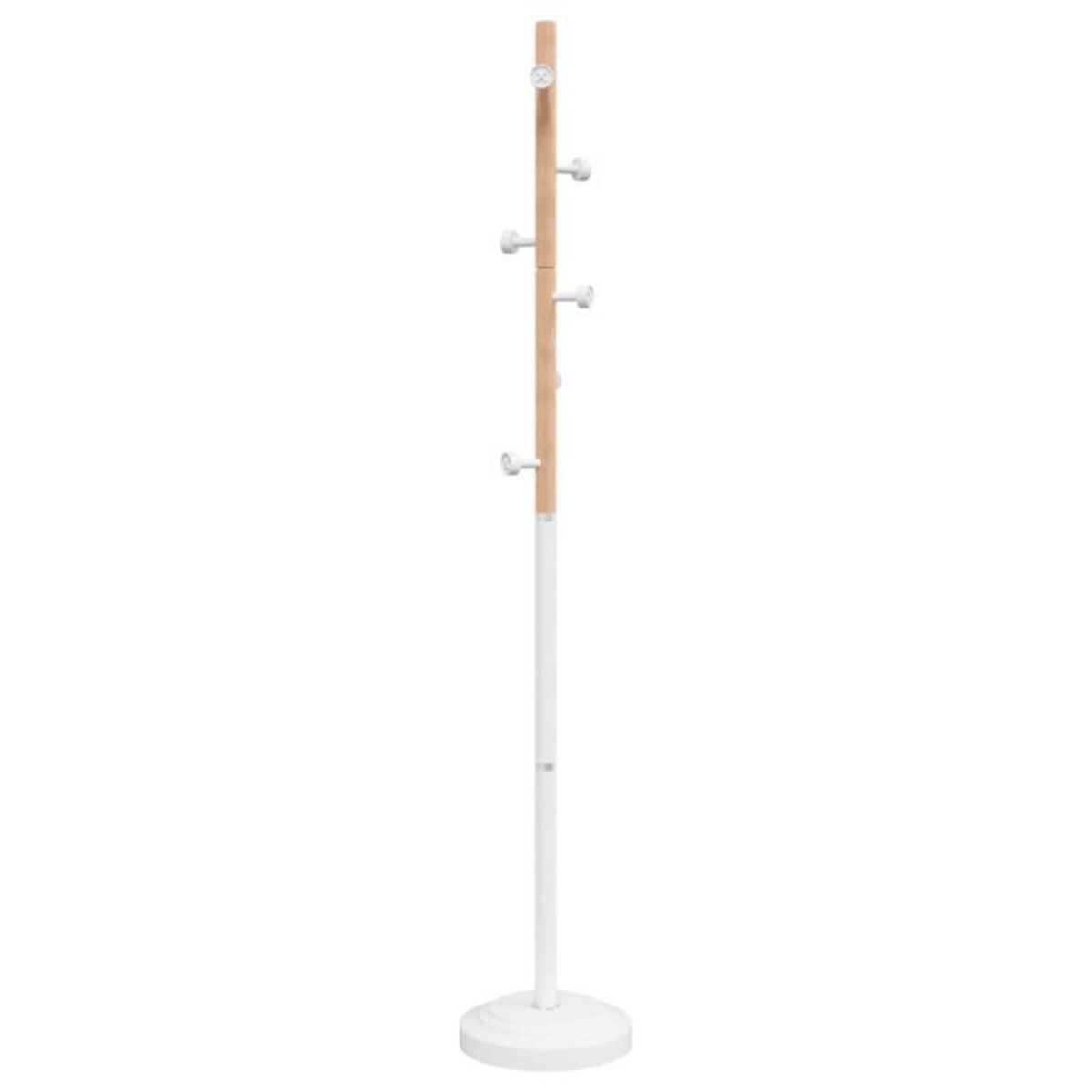 VIDAXL Porte manteau blanc 177 cm fer enduit de poudre