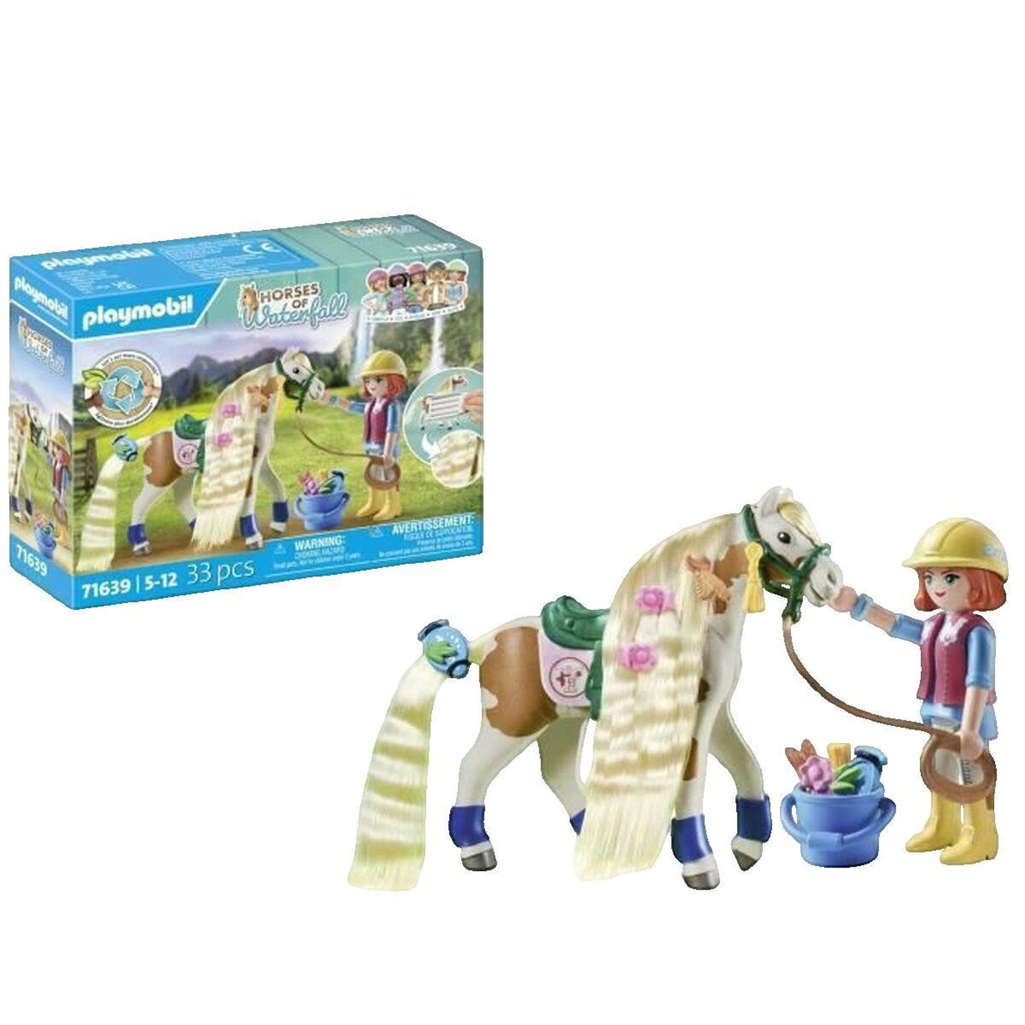 Voir la diapositive 1 : PLAYMOBIL Ensemble de jeu Playmobil Ellie avec cheval à coiffer