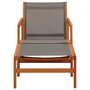 Voir la diapositive 2 : VIDAXL Chaise de jardin et repose-pied Gris Eucalyptus et textilene