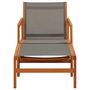 Voir la diapositive 2 : VIDAXL Chaise de jardin et repose-pied Gris Eucalyptus et textilene