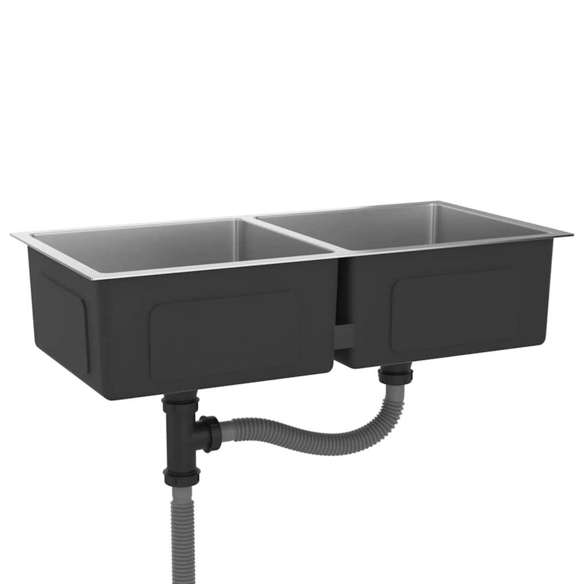 VIDAXL Evier de cuisine fait main Acier inoxydable