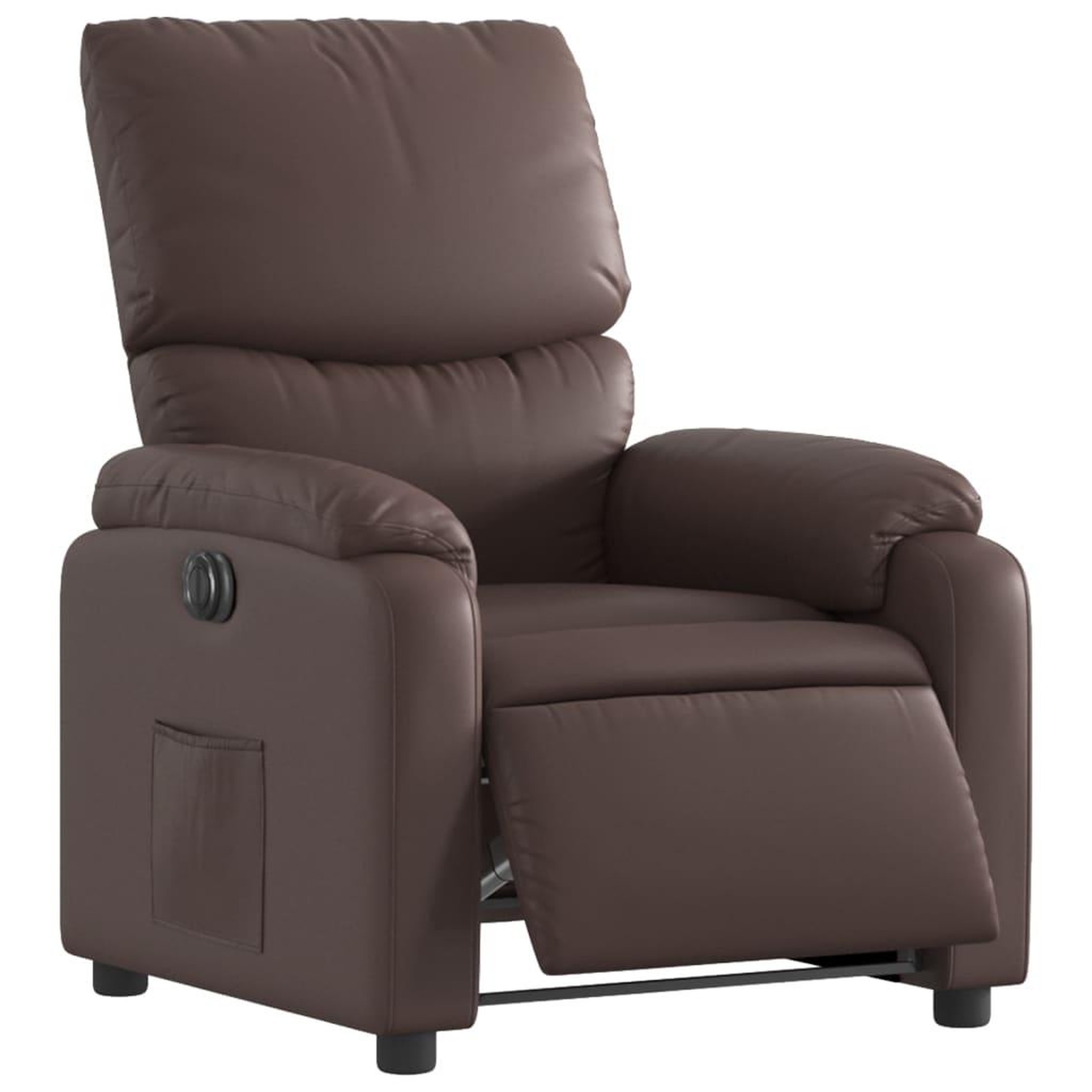 Voir la diapositive 3 : VIDAXL Fauteuil inclinable electrique Marron Similicuir