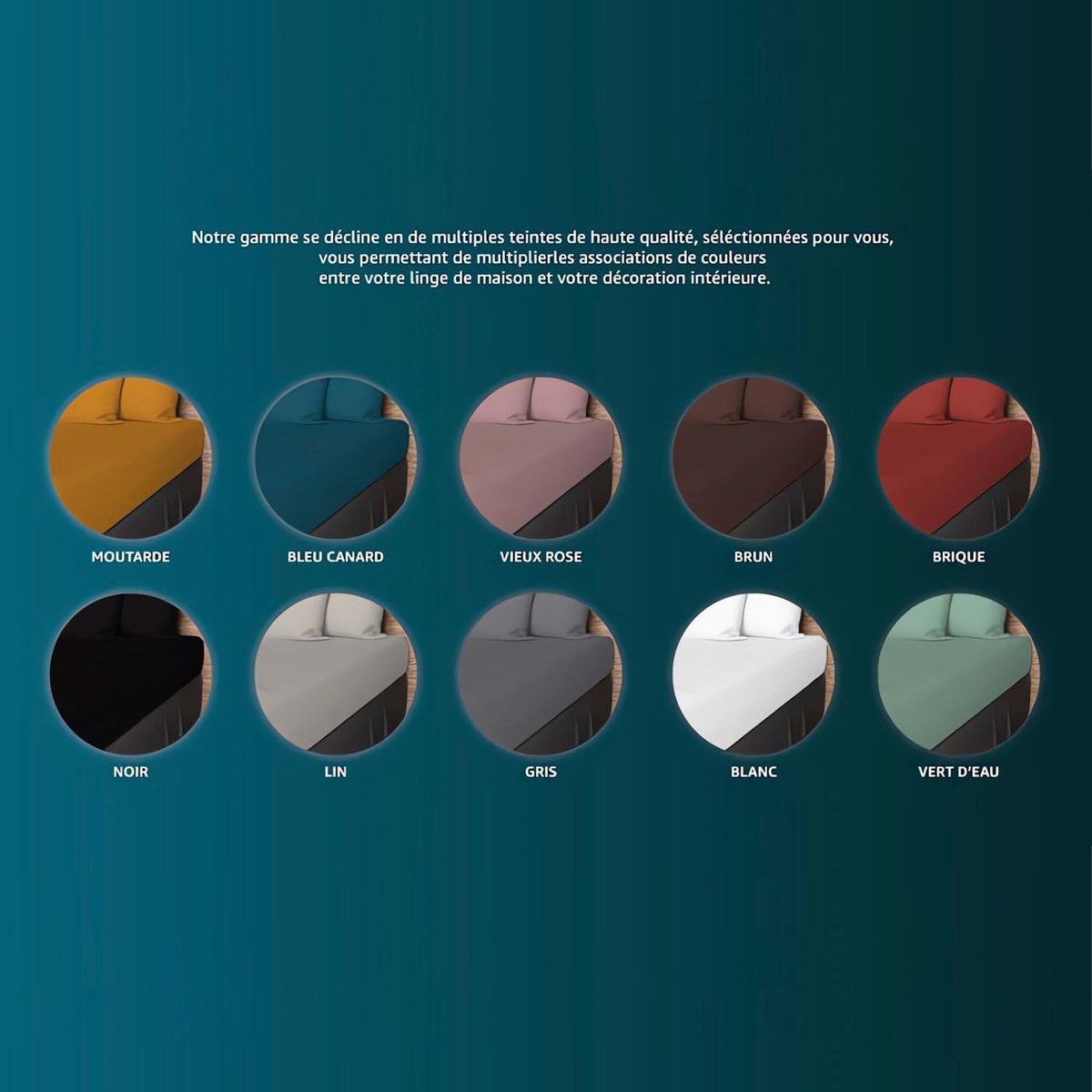 SOLEIL D'OCRE Drap housse en coton JERSEY, par Soleil d'ocre