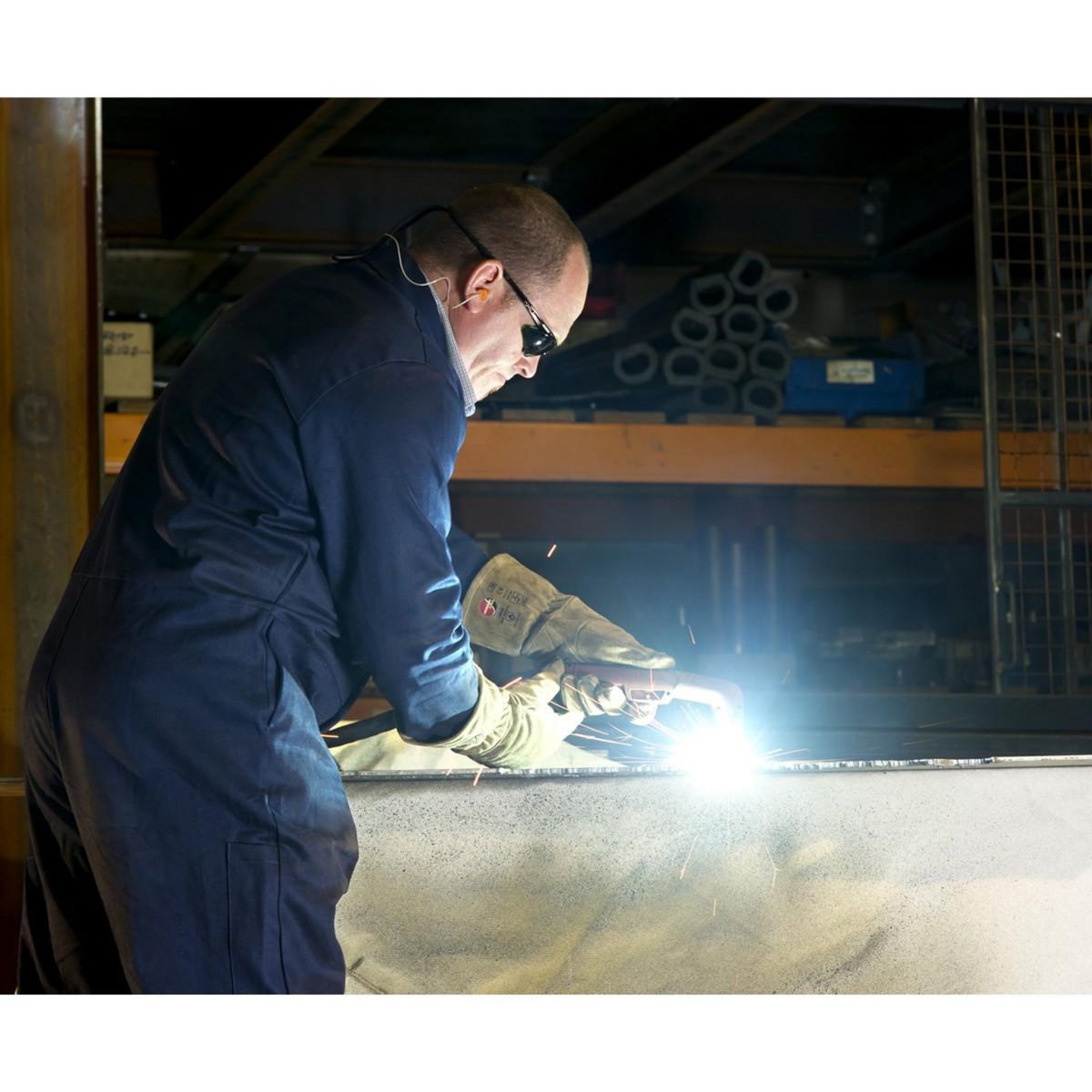 Proweltek Bâche soudure 0,9x2m - Couverture anti‑feu M0 1300 °C - Toile anti‑chaleur fibre de silicate avec induction vermiculite Weltek