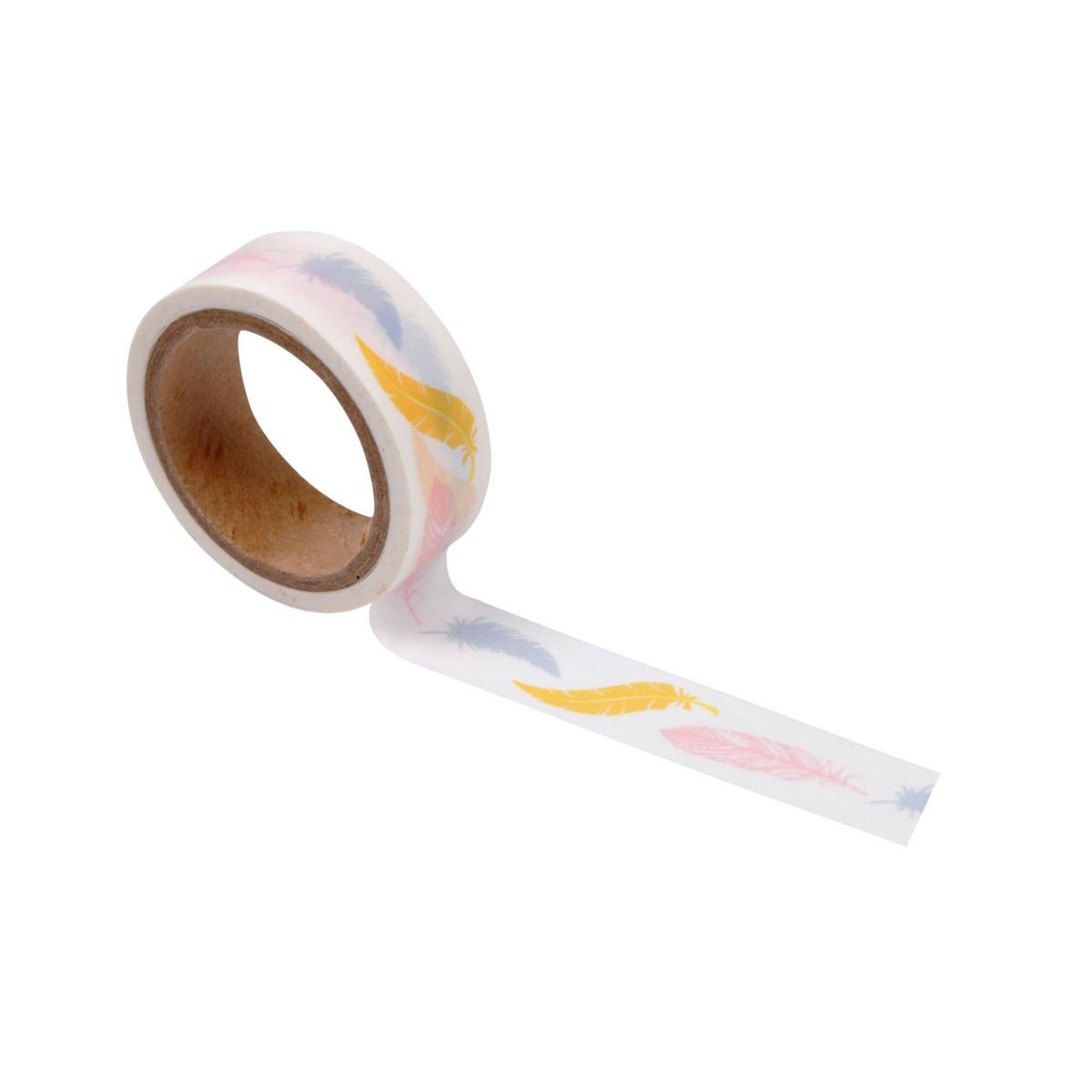 HOMEA Ruban masking tape  plumes  5m blanc