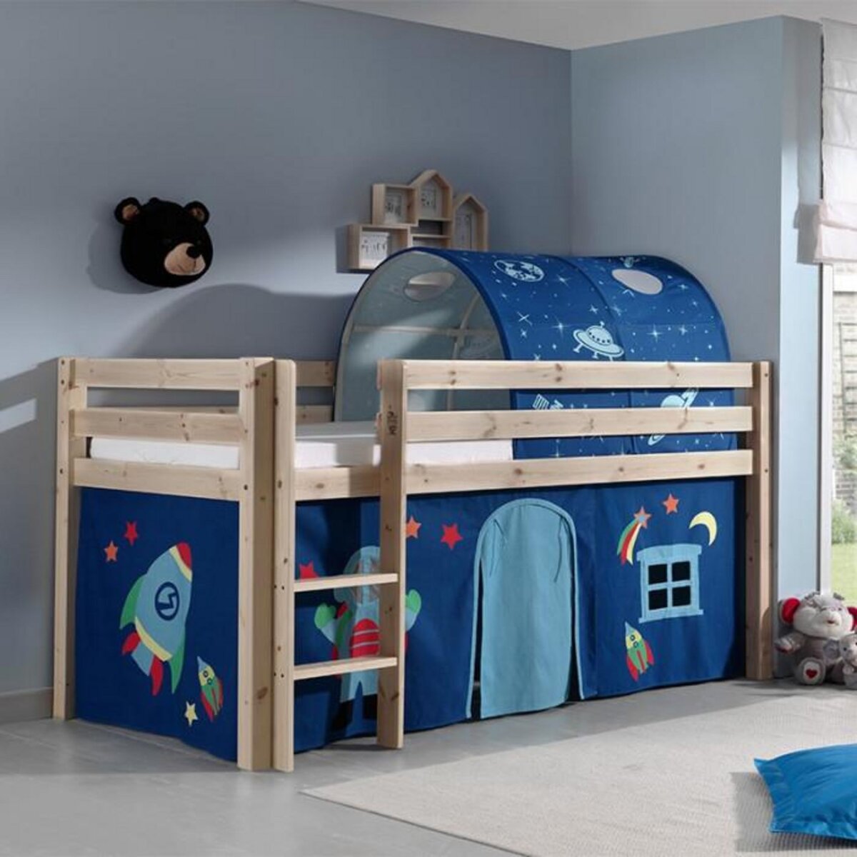 Paris Prix Tunnel De Lit Enfant  Astronaute II  10cm Bleu
