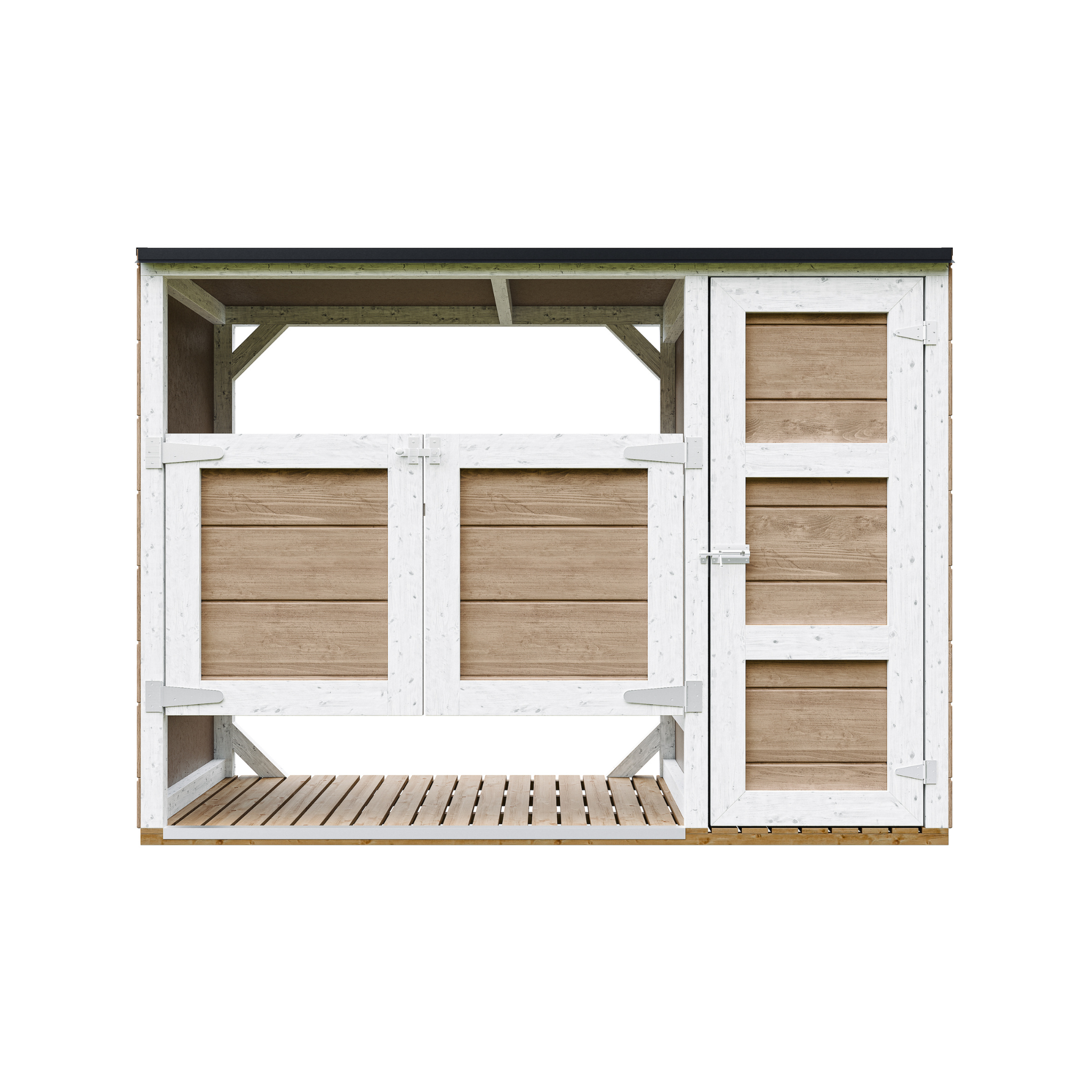 Voir la diapositive 1 : TIMBELA Abri de jardin pour poubelles, Cache poubelle extérieur 2x240L M981A