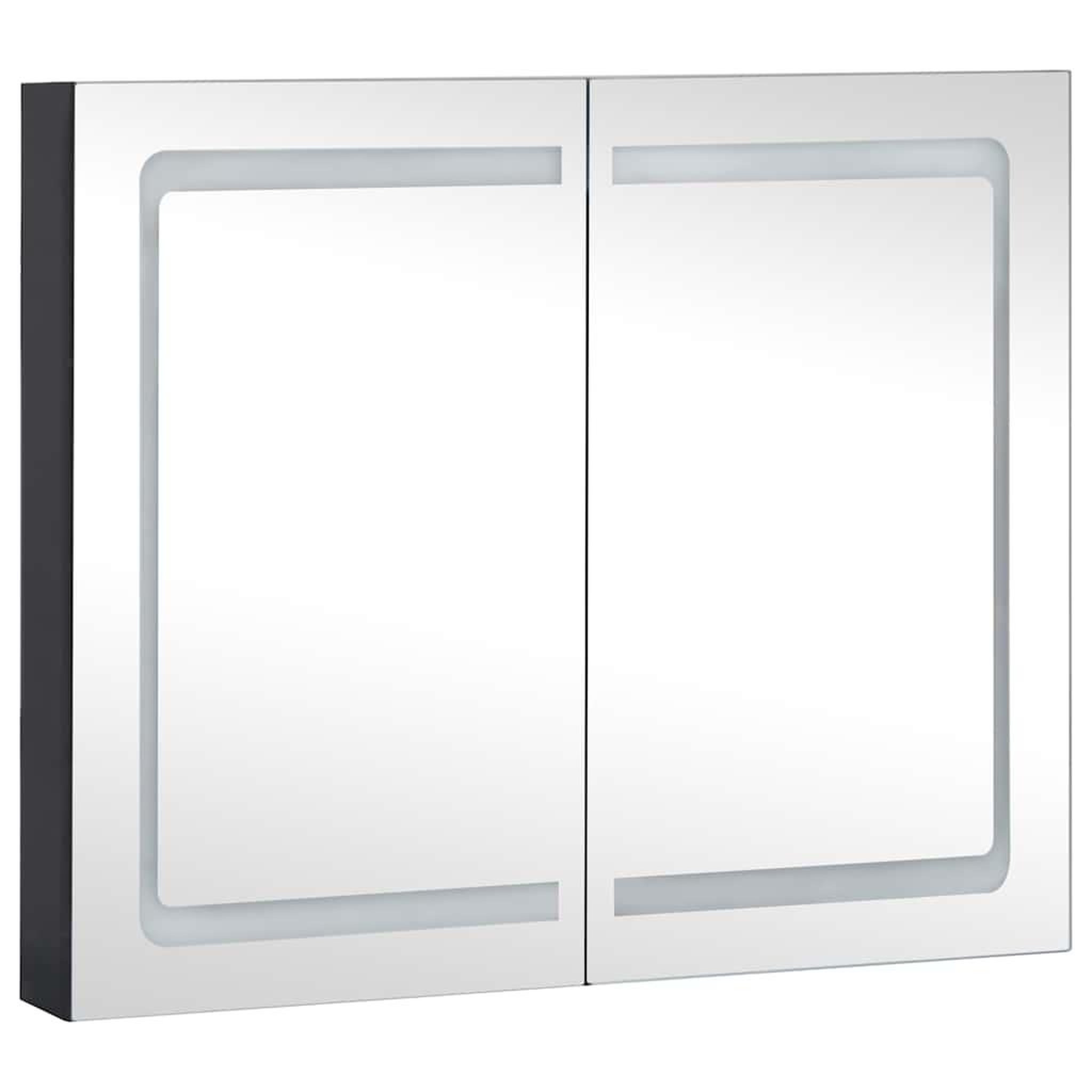 Voir la diapositive 3 : VIDAXL Armoire de salle de bain a miroir led 80x12,2x68 cm