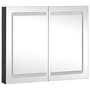 Voir la diapositive 3 : VIDAXL Armoire de salle de bain a miroir LED 80x12,2x68 cm