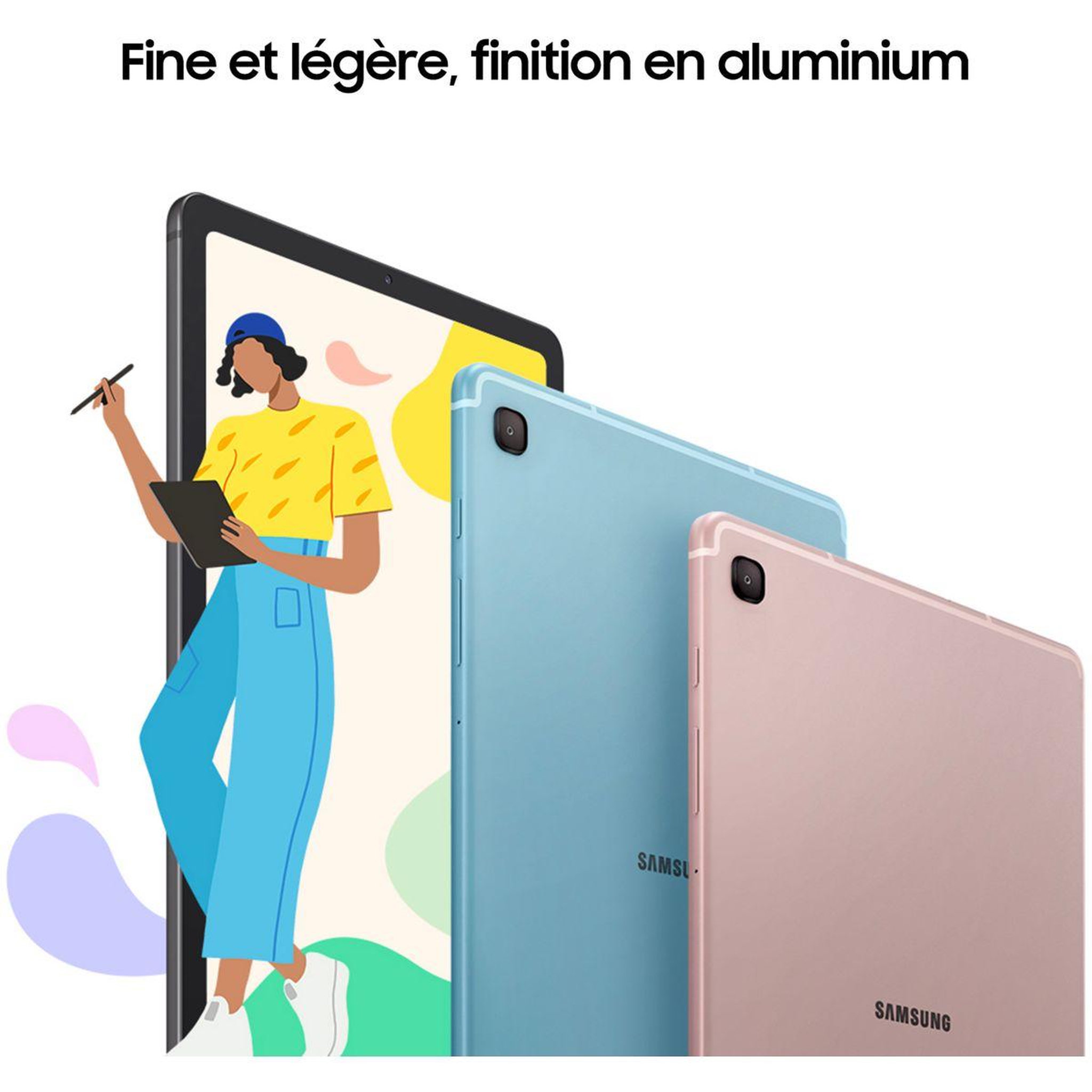 Voir la diapositive 3 : Samsung Tablette Android Galaxy Tab S6 Lite 10.4 128Go Noir