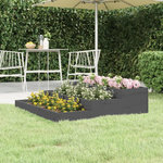 VIDAXL Jardiniere Gris 107x107x27 cm Bois massif de pin