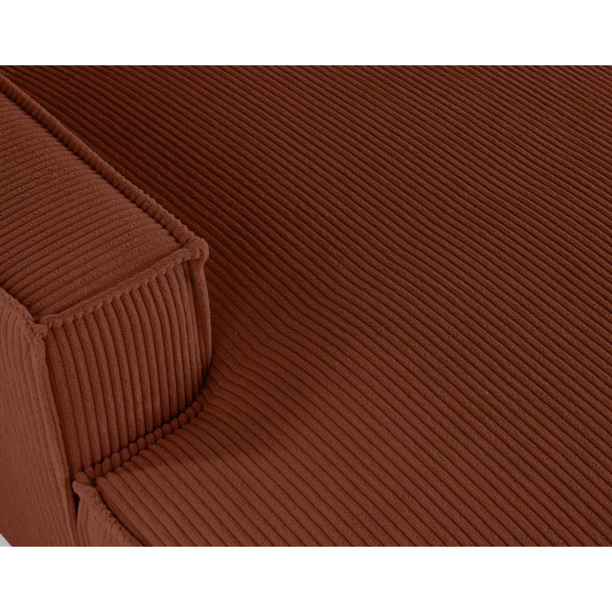 LISA DESIGN Spiaggia - canapé d'angle gauche - forme arrondie - 5 places - en velours côtelé