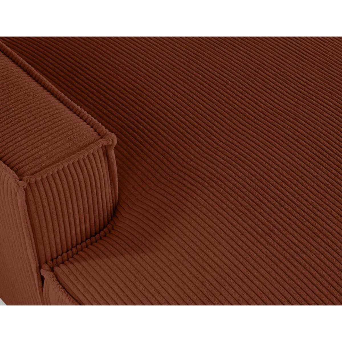 LISA DESIGN Spiaggia - canapé d'angle gauche - forme arrondie - 5 places - en velours côtelé