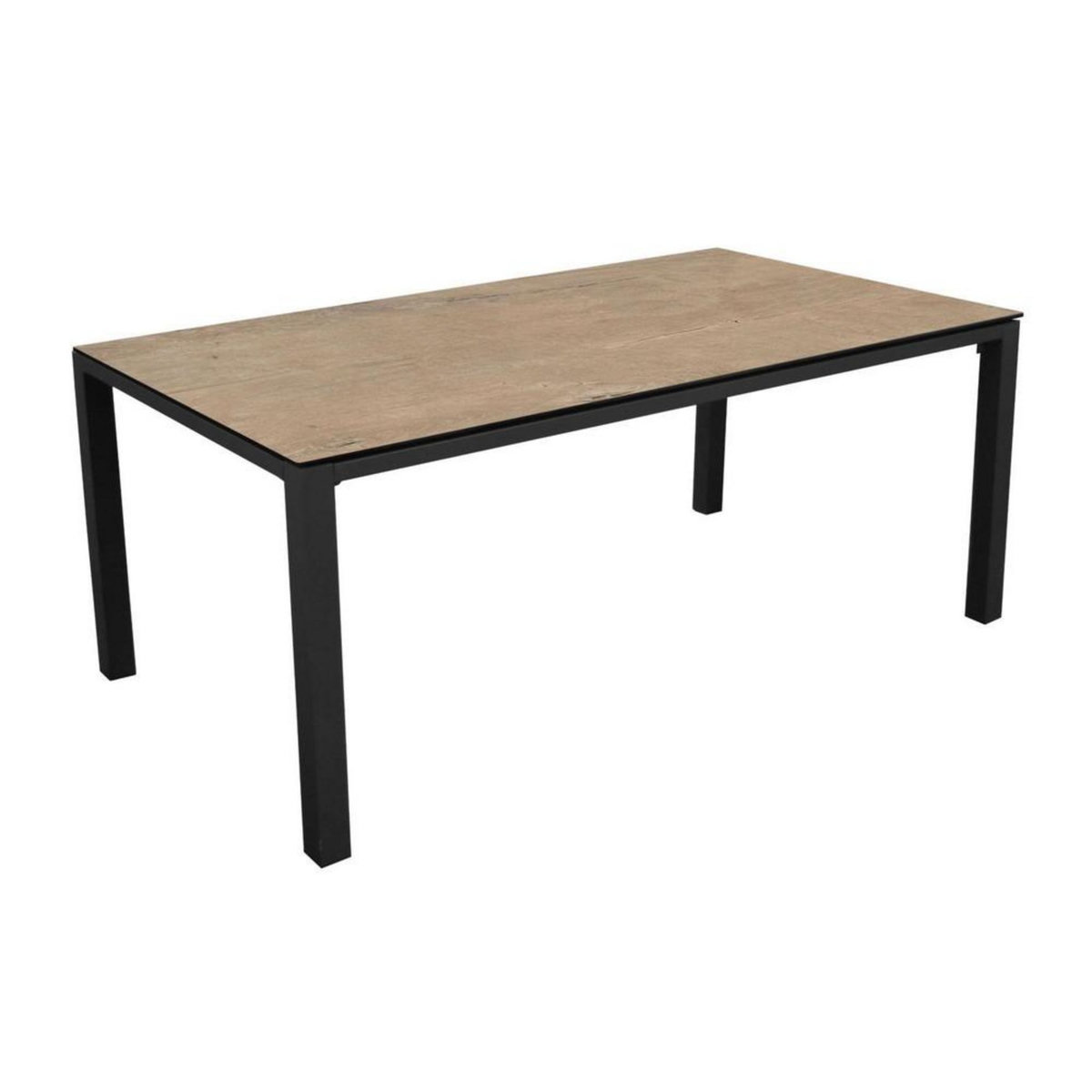 Proloisirs Table de jardin rectangulaire Stonéo 220 cm en Aluminium - plateau Kedra - graphite/lenk
