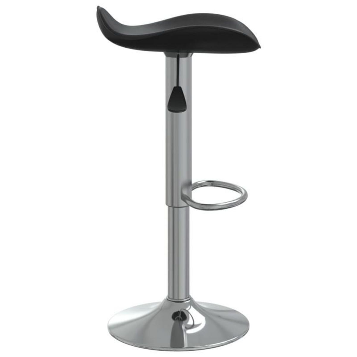 VIDAXL Tabourets de bar lot de 2 noir acier chromé et cuir artificiel
