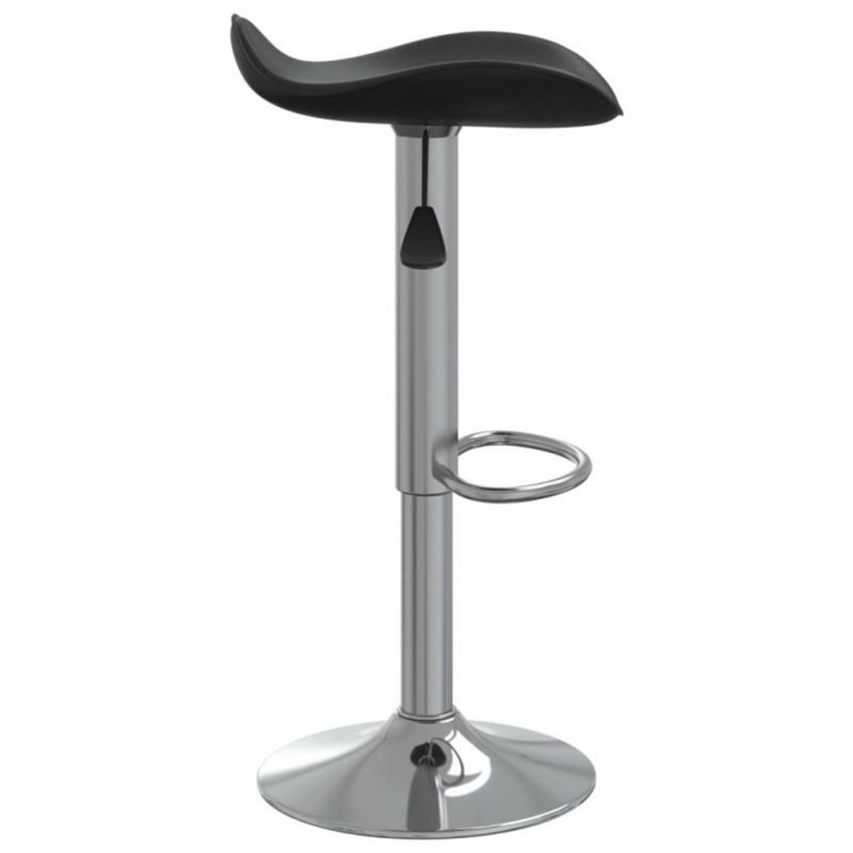 VIDAXL Tabourets de bar lot de 2 noir acier chromé et cuir artificiel