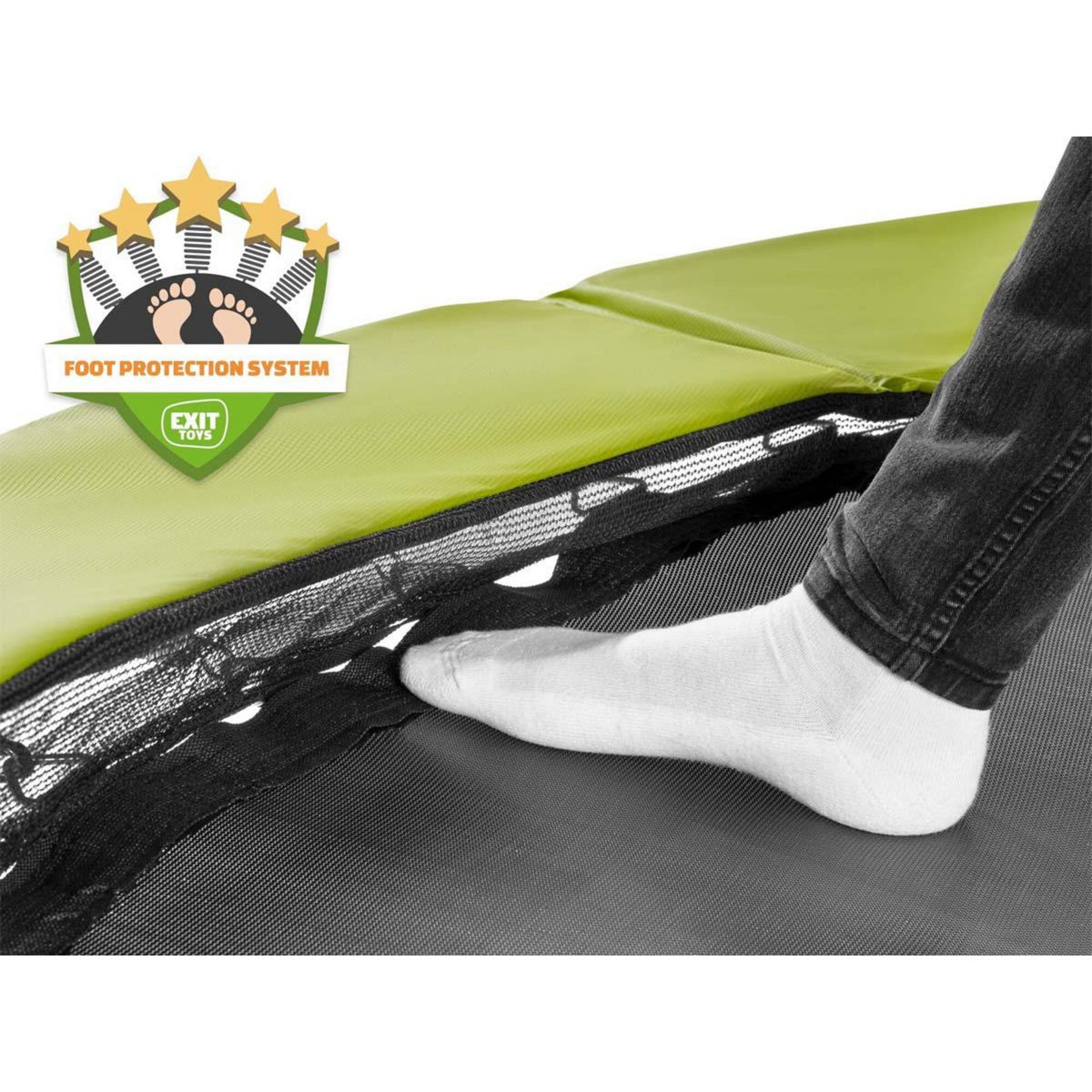 EXIT TOYS Trampoline Silhouette rectangulaire 214 x 305 cm Vert - Exit Toys