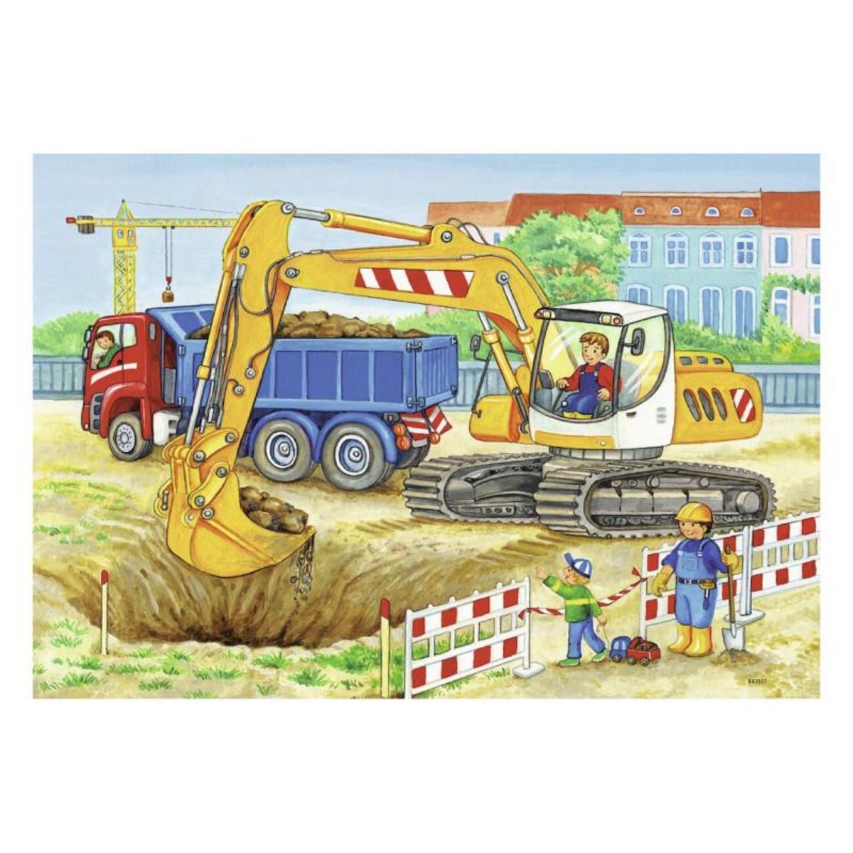 RAVENSBURGER RAVENSBURGER On the Construction Site and Farm Puzzle, 2x12st.