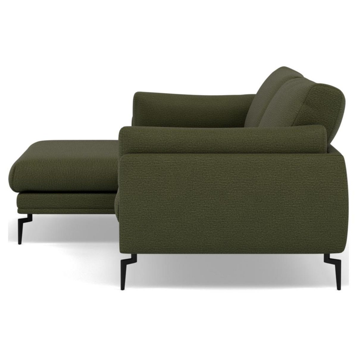 LISA DESIGN Carlos - canapé d'angle gauche 4 places ultra moelleux en tissu texturé