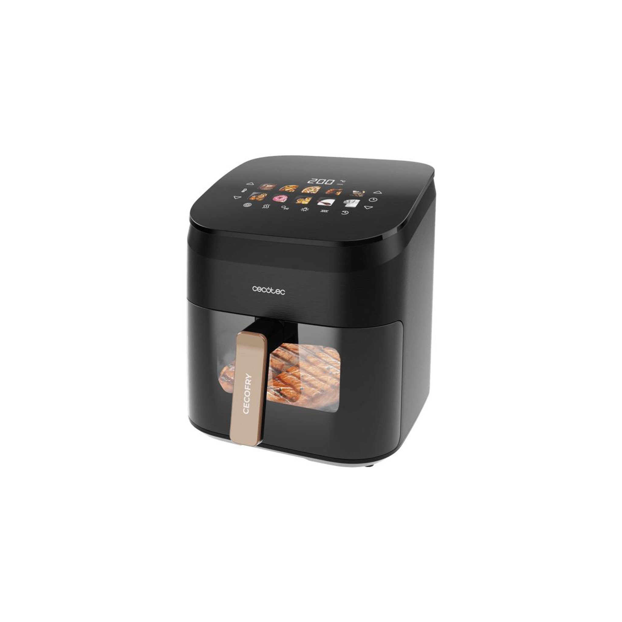 Voir la diapositive 3 : CECOTEC Cecotec cecofry&grill smokin' 6500 unique 6,5 l autonome 2200 w friteuse d'air chaud noir, marron