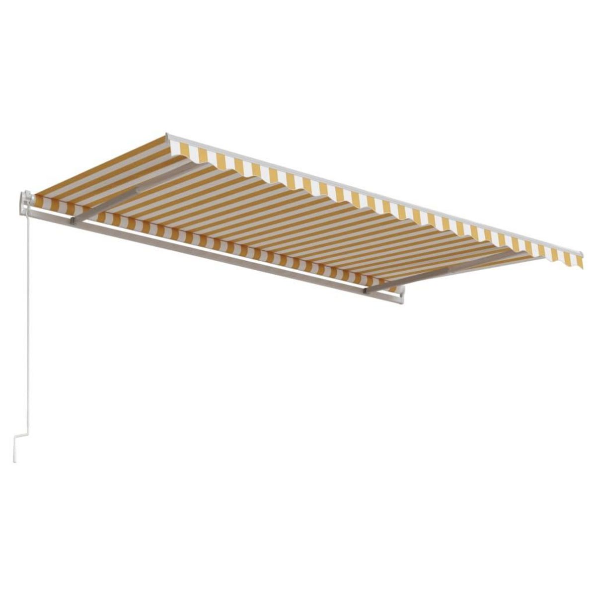 VIDAXL Auvent retractable automatique 450x300 cm Jaune et blanc