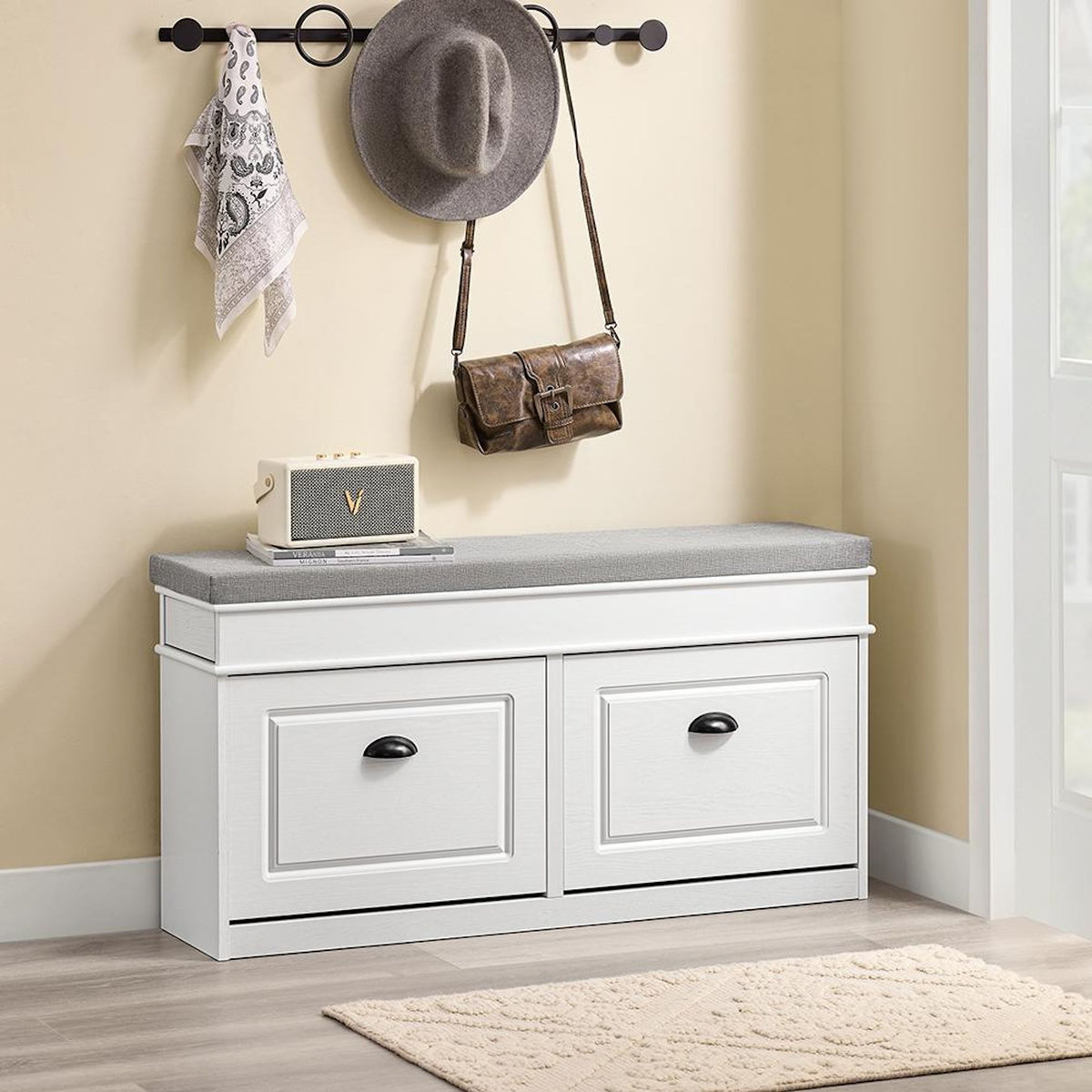 SOBUY SoBuy - Banc de rangement à chaussures avec 2 tiroirs - Classique - FSR64