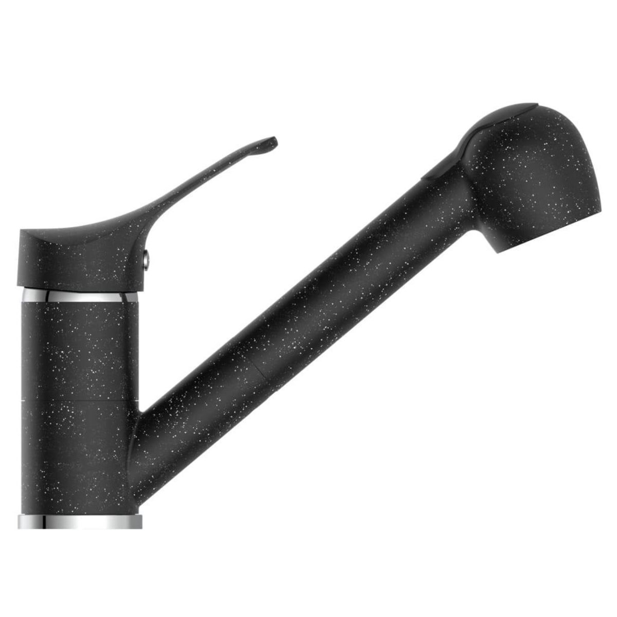 EISL EISL Mitigeur d'evier avec douchette extractible GRANIT noir-chrome