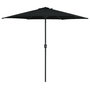 Voir la diapositive 1 : VIDAXL Parasol de jardin et mat en aluminium 270x246 cm Noir