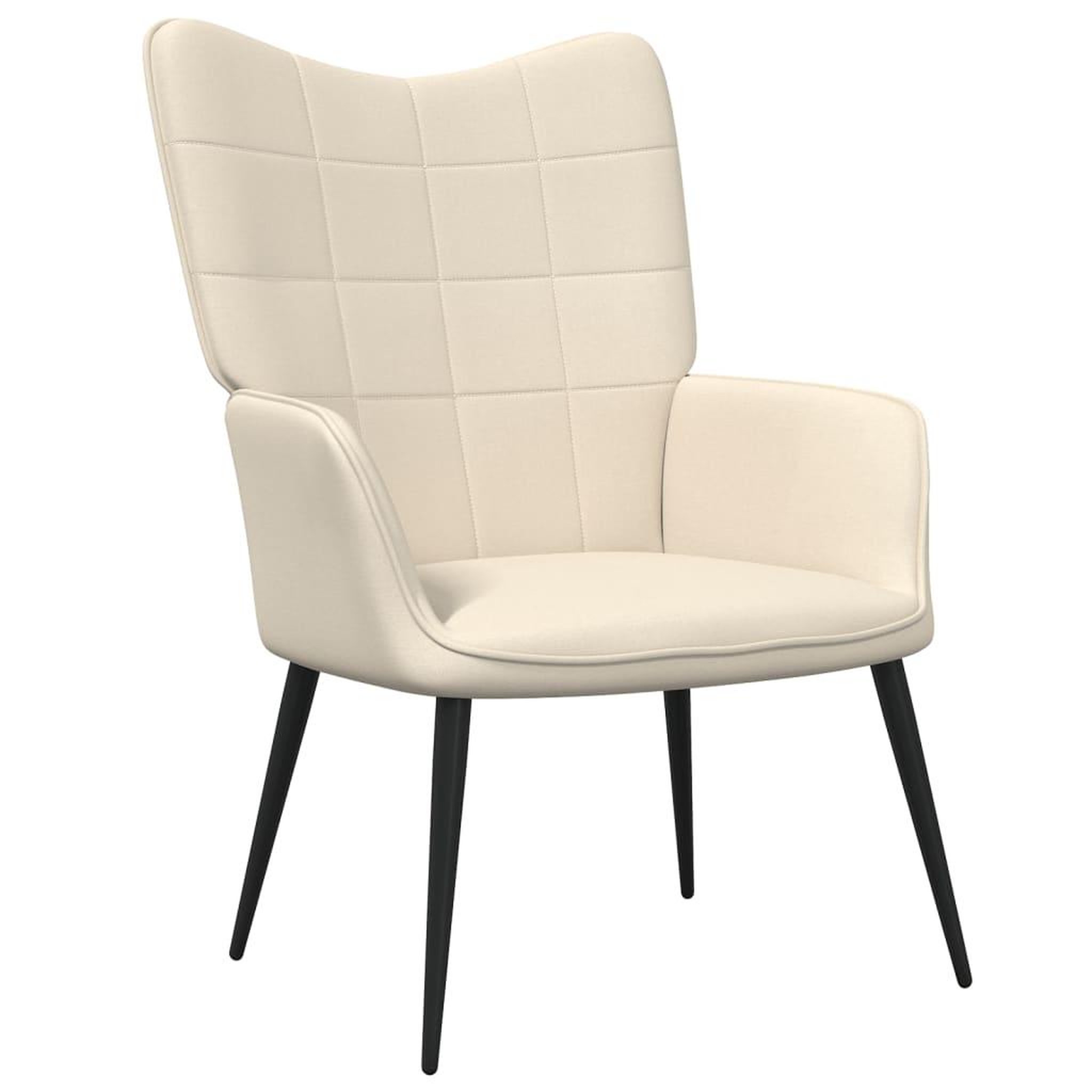 Voir la diapositive 2 : VIDAXL Chaise de relaxation Creme Tissu