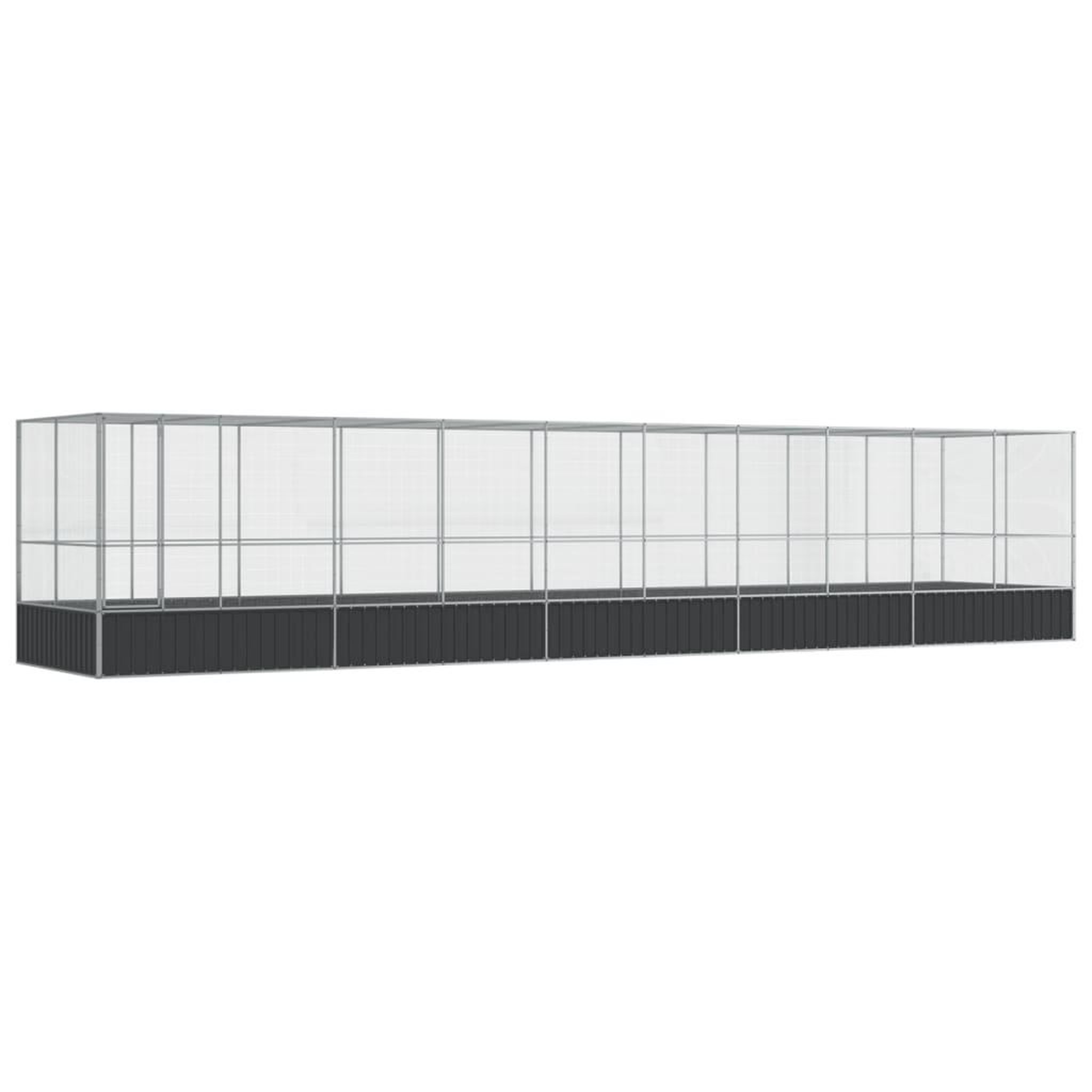 Voir la diapositive 2 : VIDAXL Voliere avec extension argente 1039x207x212 cm acier