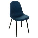 ATMOSPHERA Chaise Nokas - Pied en métal. Coloris disponibles : Noir, Gris, Bleu, Jaune