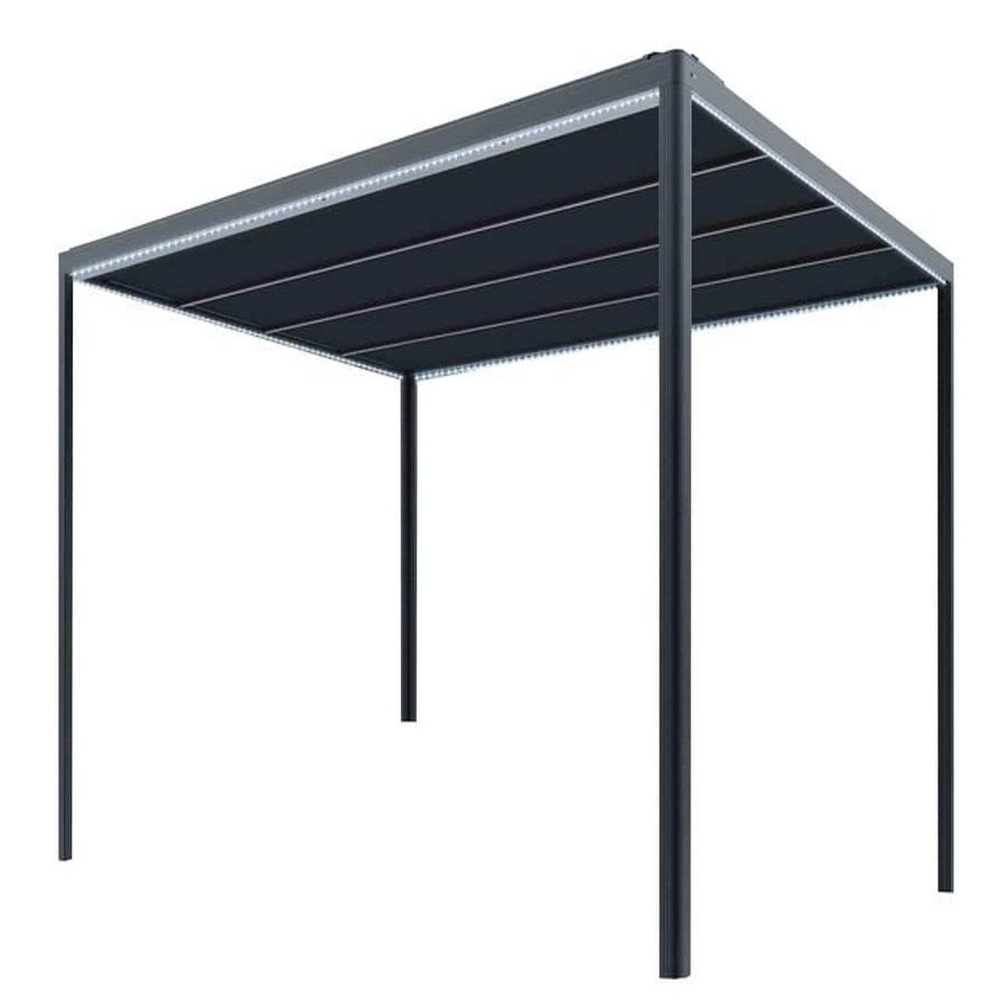 Chalet & jardin TOIT TERRASSE ALU - Couv'terrasse® E STORE- 9M² - GRIS