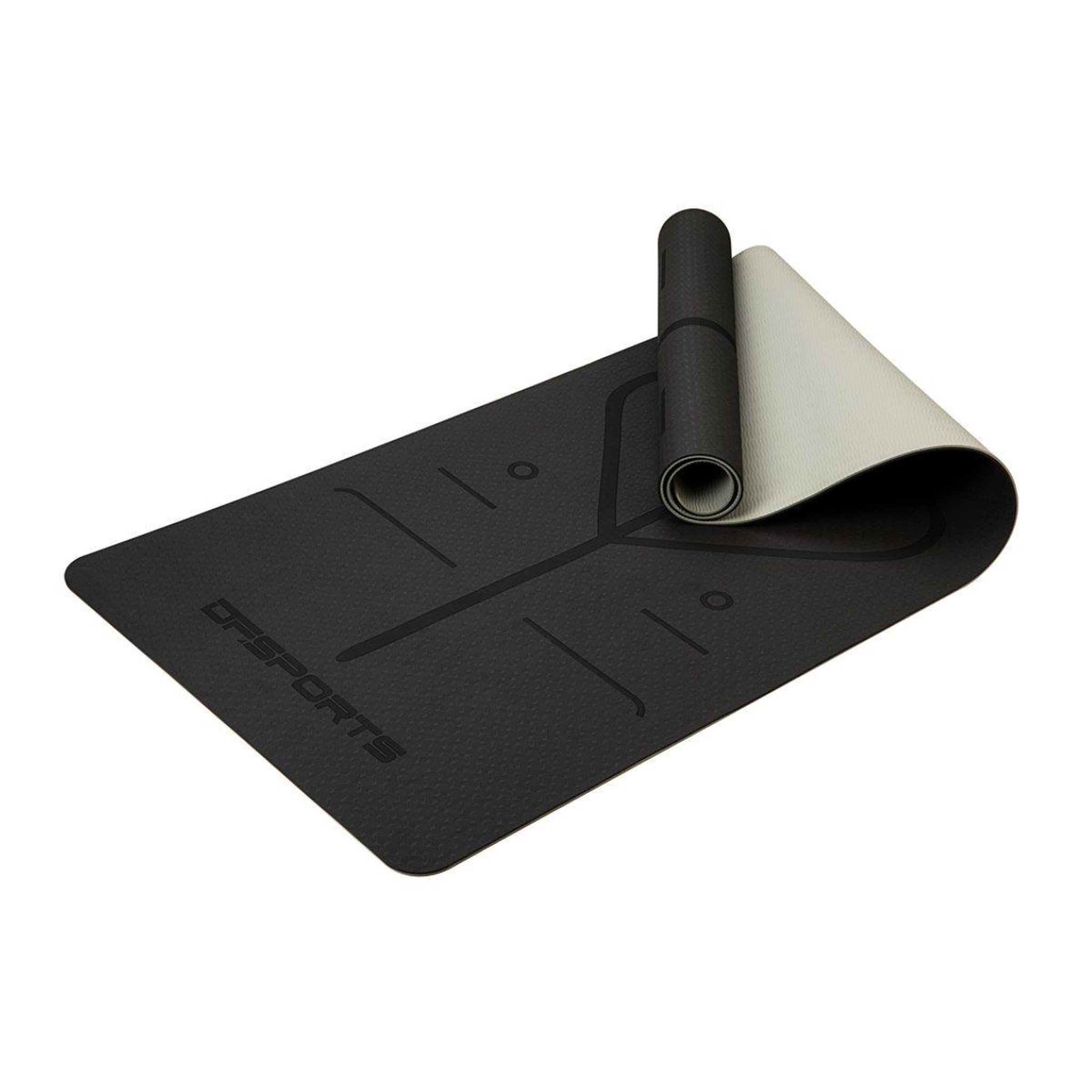DE FAUGERES Tapis de yoga antidérapant  zenitude  61x183cm noir