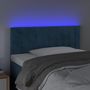 Voir la diapositive 3 : VIDAXL Tete de lit a LED Bleu fonce 80x5x78/88 cm Velours