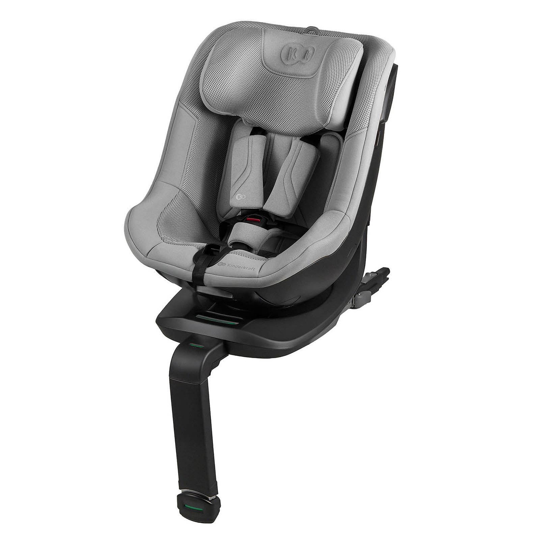 Voir la diapositive 1 : KINDERKRAFT Siège auto rotatif i-size avec sécurité renforcée et inclinaison facile tissu