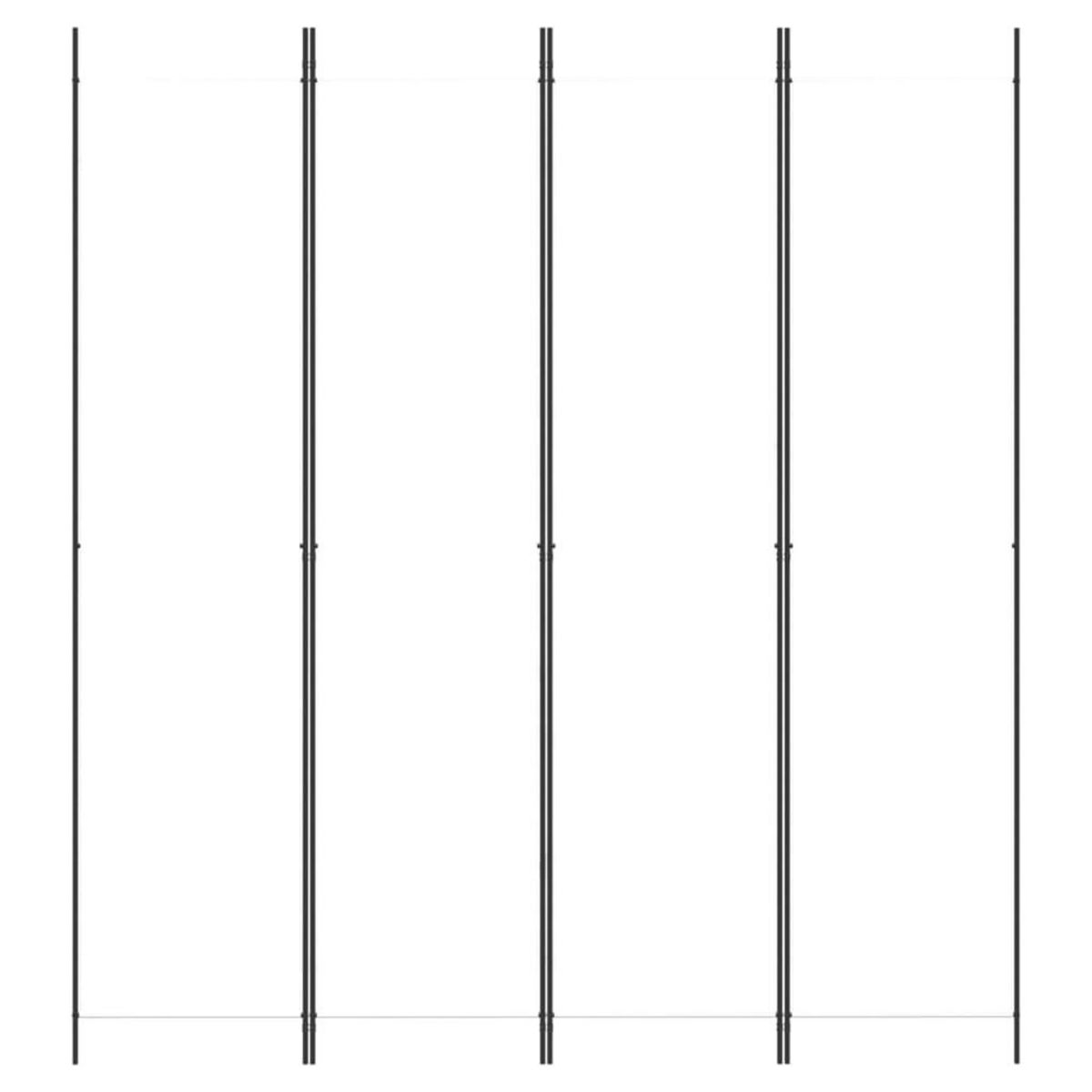 VIDAXL Cloison de separation 4 panneaux Blanc 200x220 cm Tissu