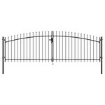 VIDAXL Double portail avec haut sous forme de lance 400 x 150 cm