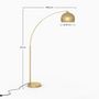 Voir la diapositive 4 : Rendez vous déco Lampadaire en métal couleur noir et laiton - Dinard