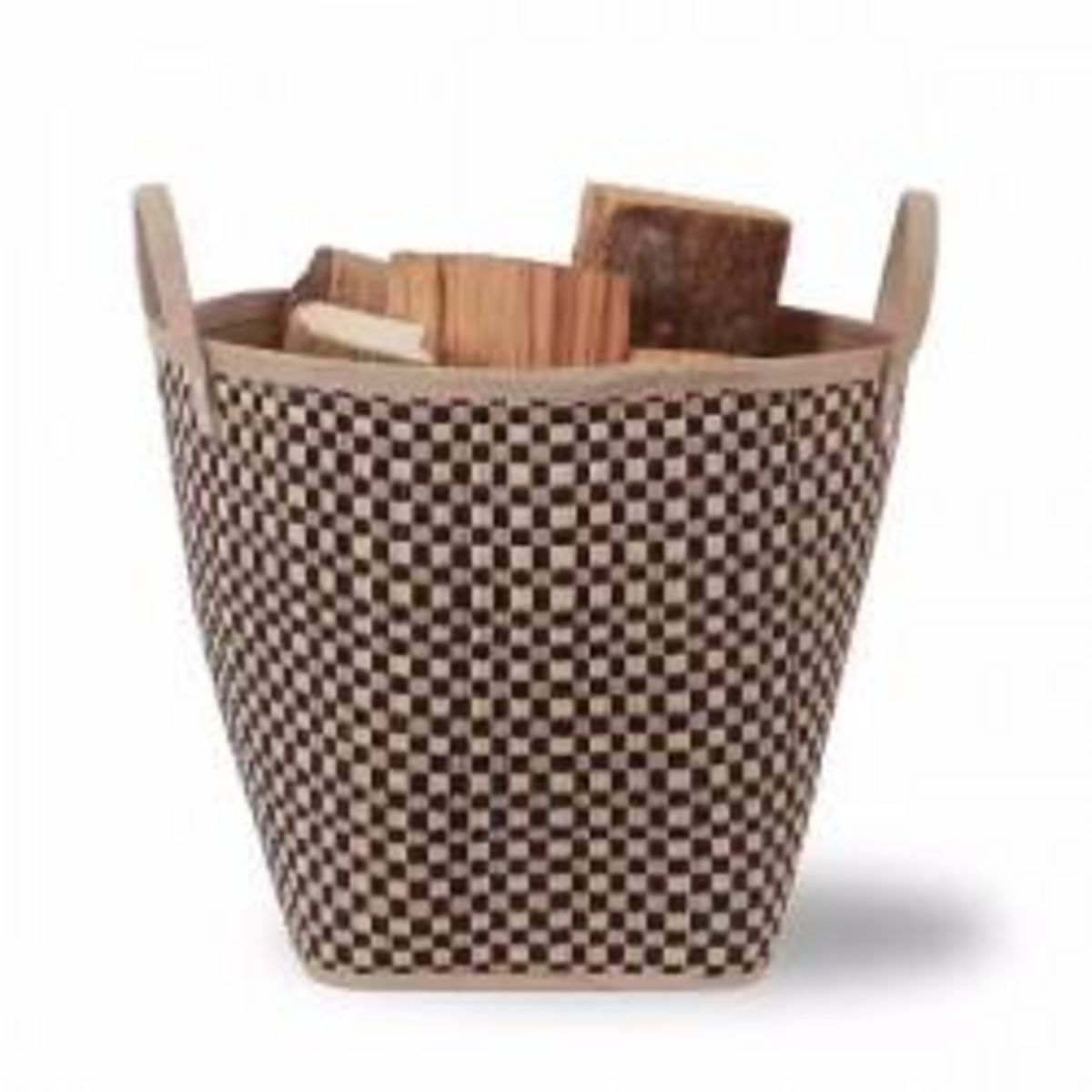 Le marquier Panier à bûches et à granulés - Damier