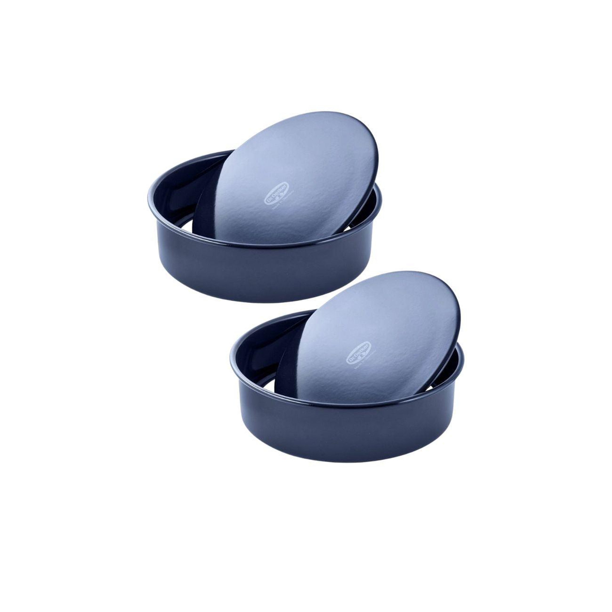 DR.OETKER Lot de 2 moules à gâteaux 24,5/24,5 cm en acier dr oetker back-liebe
