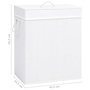 Voir la diapositive 6 : VIDAXL Panier a linge avec une seule section bambou blanc 83 L