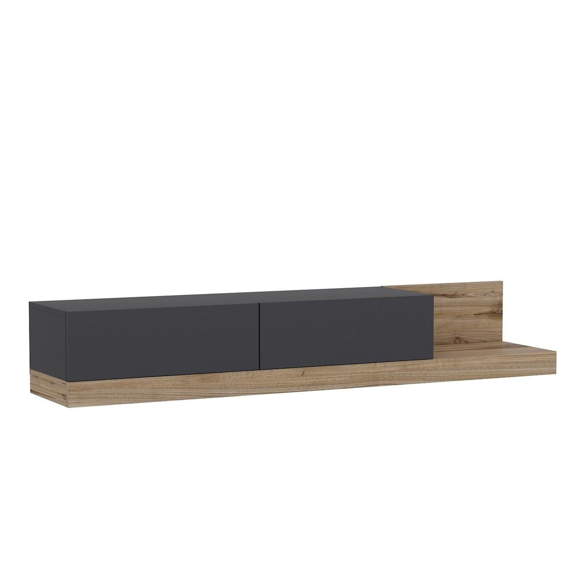 Habitat et Jardin Meuble TV en bois  Majör  - 180 x 37 x 30 cm - Gris anthracite