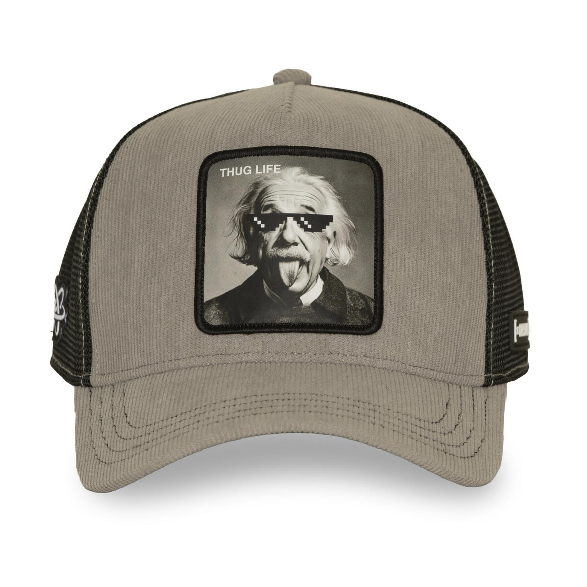 Voir la diapositive 2 : CAPSLAB Casquette trucker avec filet effet velours et patchthug life