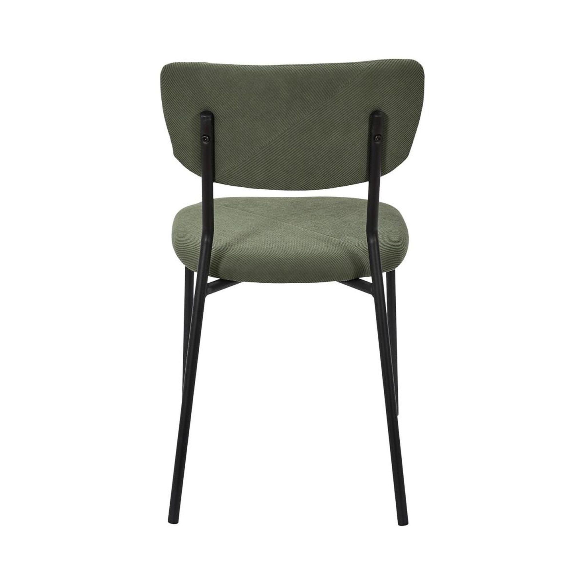 Voir la diapositive 5 : The Home Deco Factory Lot de 4 chaises côtelées  jules  78cm vert